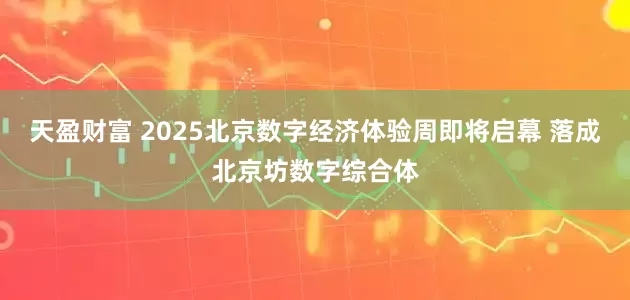 天盈财富 2025北京数字经济体验周即将启幕 落成北京坊数字综合体