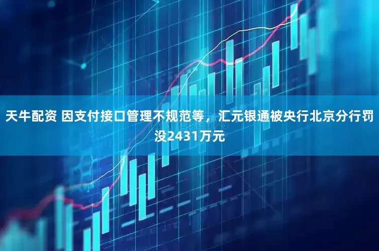天牛配资 因支付接口管理不规范等，汇元银通被央行北京分行罚没2431万元