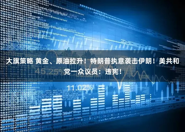 大旗策略 黄金、原油拉升！特朗普执意袭击伊朗！美共和党一众议员：违宪！