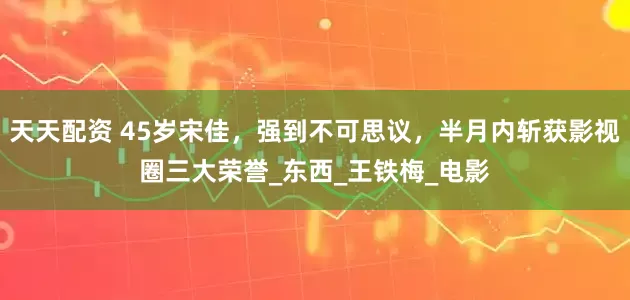 天天配资 45岁宋佳，强到不可思议，半月内斩获影视圈三大荣誉_东西_王铁梅_电影